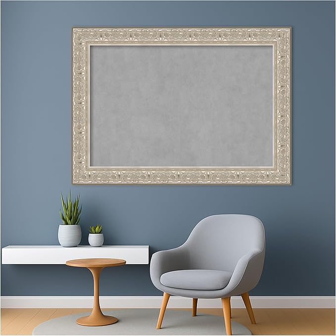 Amanti Art Silver Framed Magnetic Board 31x43 Large Vision Board - Image 5