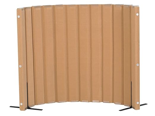 Angeles, Quiet Divider with Sound Sponge 48" x 6' Wall in Natural Tan, by Angeles