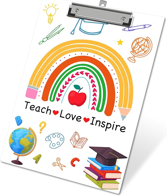 APIILVPQ Teacher Clipboard, Rainbow Clipboards by Unknown