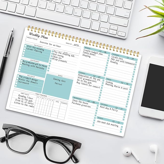 Weekly Planner Notepad Undated Weekly Goals Schedule Planner To Do List - Image 7
