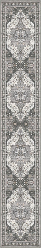 GENIMO 2X12 Hallway Runner Rug, Machine Washable Non Slip Vintage Floral - Image 7