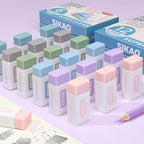 Morandi Erasers, 6 Pack Aesthetic Block Pencil Erasers – Soft Neutral Colors - Image 5