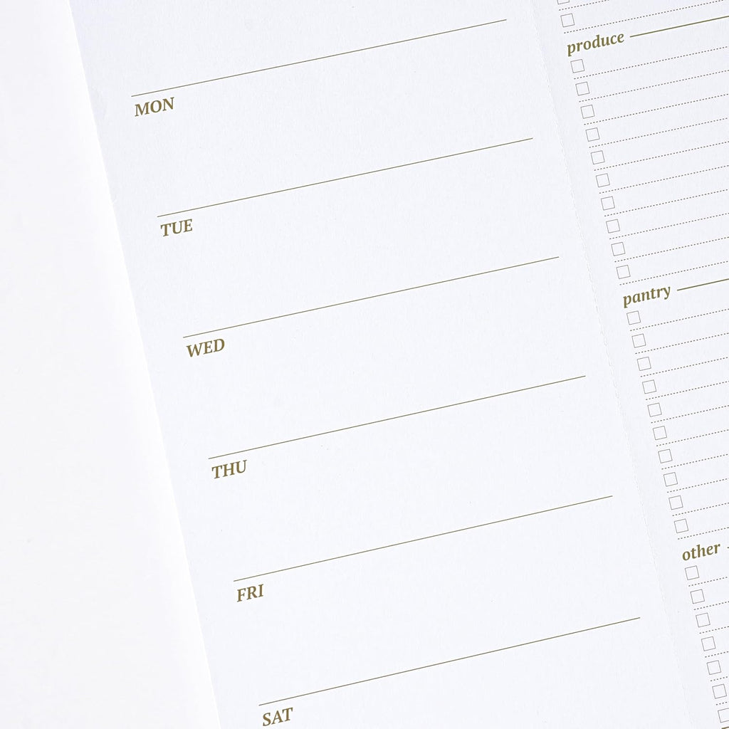 Weekly Meal Planner - Undated Magnetic Notepads with Grocery List, 7" x 9" | 52 Weeks, Meal Planning Pad for Refrigerator Door with Tear-Off Shopping List, Food/Menu Organizer Notepad