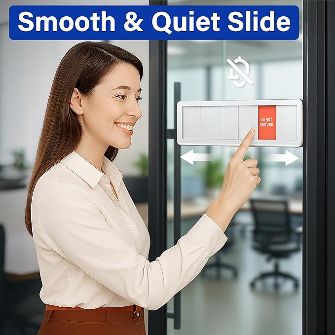 Office Door Signs with 6 Printed Status Options – Do Not Disturb, Out of Office - Image 4