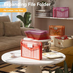 ABC life 6 Pack Plastic Expanding File Folder, Folders - Image 2