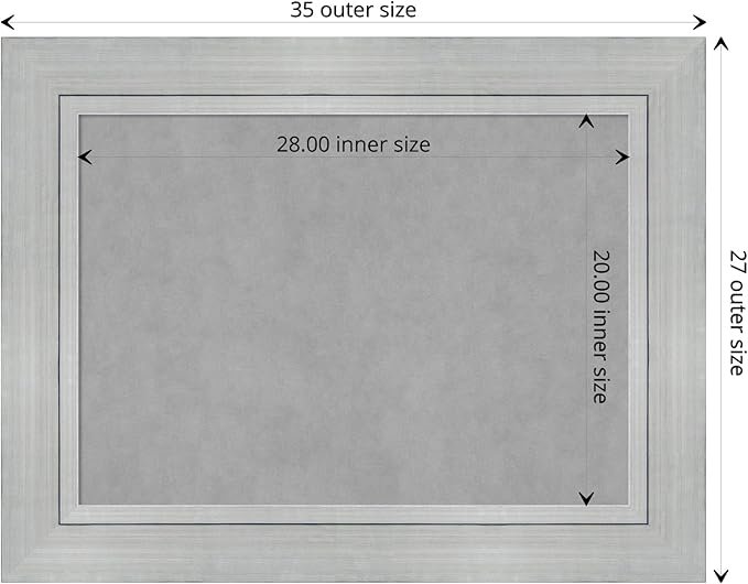Amanti Art Silver Framed Magnetic Board 27x35 Medium Vision Board - Image 4