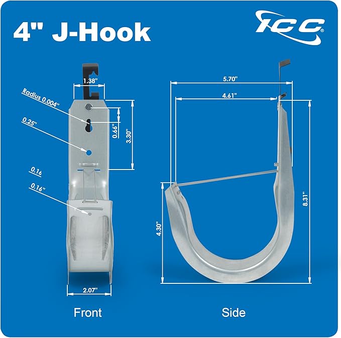 ICC Batwing J Hook 4” with Retainer Clip - Image 9
