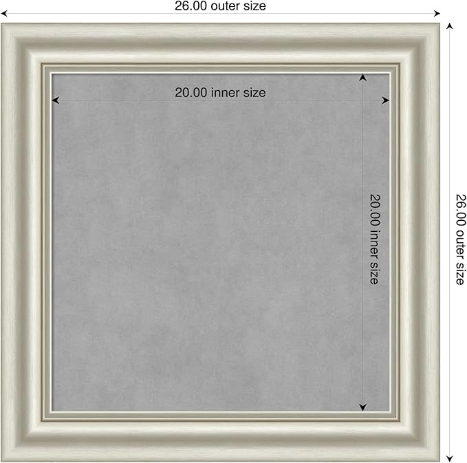 Amanti Art Silver Framed Magnetic Board 26x26 Medium Vision Board - Image 2