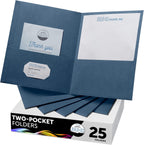 file-ez two-pocket folders, navy dark blue, 25-pack, textured, main product view