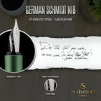 Scriveiner Personalized Luxury EDC Fountain Pen, Stunning Matt Green Pocket Pen - Image 7