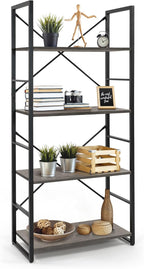 CAPHAUS 4 Tier Bookshelf, 24 Inch Width Free Standing Shelf, Bookcase Shelf by CAPHAUS