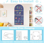 WUPIOS Magnetic Wall Decal Dusty Blue Magnetic Chalkboard - Image 5