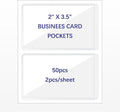 Clear Adhesive Business Card Pocket swith Side Open by IMAGAME