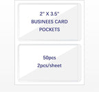 Clear Adhesive Business Card Pocket swith Side Open by IMAGAME