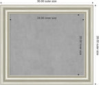 Amanti Art Silver Framed Magnetic Board 26x30 Medium Vision Board - Image 2