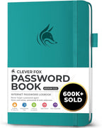 Clever Fox Password Book with alphabetical tabs. Internet Address Organizer by CleverFox