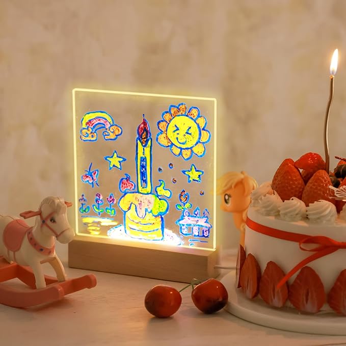 FRELWIM 5.9 x 5.9 Inch Warm LED Message Memo Note Board - Image 8