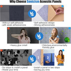 Sonicism 12 Pack X-Lined Acoustic Panels - Image 4