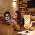 pink crystal table lamp, 3 way dimmable touch, main product view