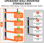 32" lumber storage rack, upgrade folding lumber rack, close-up detail