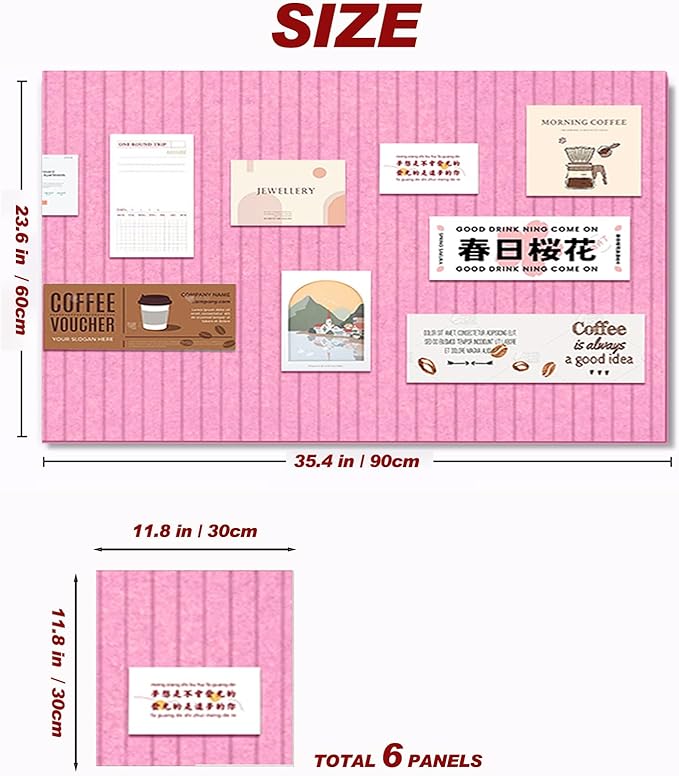 Large Felt Wall Tiles Cork Boards - Image 2