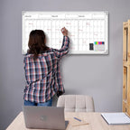 Lincia 36" x 18" Magnetic Horizontal 3 Month Dry Erase Calendar - Image 5