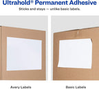 Avery Printable Shipping Labels with Sure Feed, 2" x 4" Customizable Stickers, White, 500 Blank Mailing Labels Total, Great for Mailing, Shipping, and More (2-Pack of 8163)