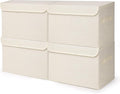 Bagnizer Large 22 Quart Linen Fabric Foldable Storage Bin Cube Organizer Basket by Bagnizer