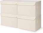 Bagnizer Large 22 Quart Linen Fabric Foldable Storage Bin Cube Organizer Basket by Bagnizer