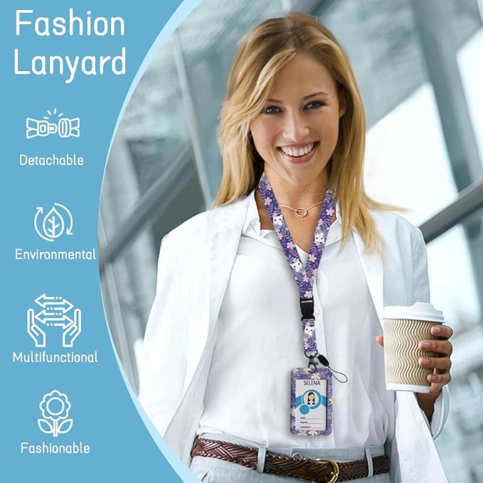 Cute Cat Badge Holder Retractable Lanyard, Lanyards - Image 2