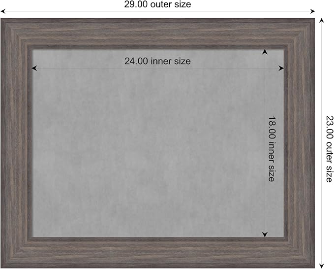Amanti Art Grey Framed Magnetic Board 23x29 Medium Vision Board - Image 4