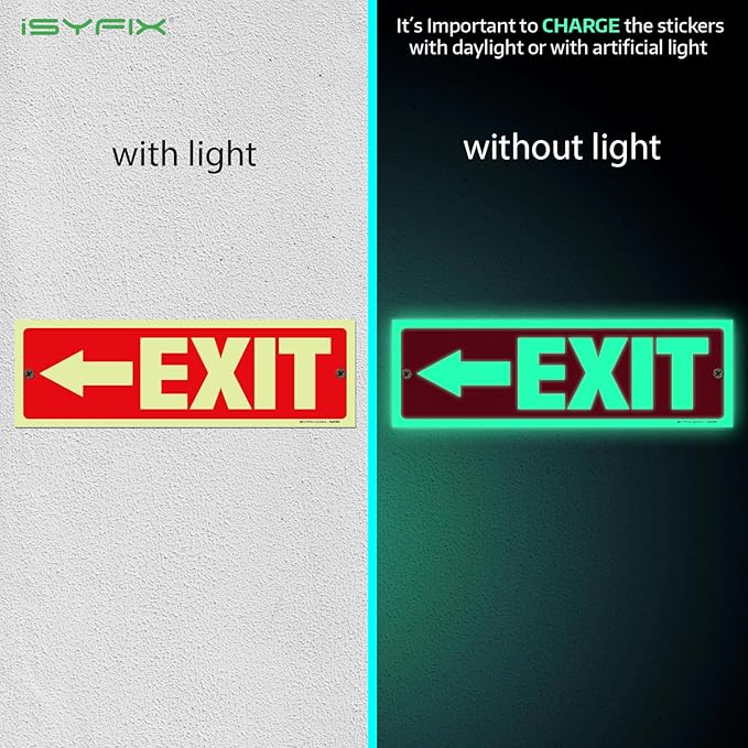iSYFIX Exit Signs with Directional Left Arrow - Image 2