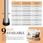 VOCOMO 1" Round Rubber Chair Leg Tips Caps, Chair Leg Floor Protectors - Image 6