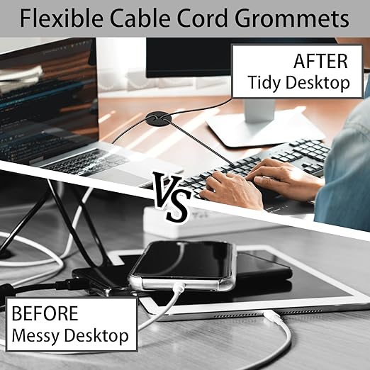 1 Inch（25mm) Desk Grommet, 13 Pieces Wire Grommet, Desk Hole Cover - Image 6