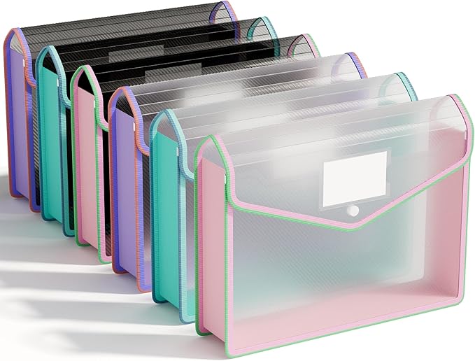 ABC life 6 Pack File Folder, Large Capacity Folders by ABClife