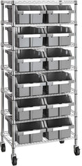Seville Classics Heavy Duty NSF Bin Rack Solid Steel Wire Shelving Storage Unit by SevilleClassics