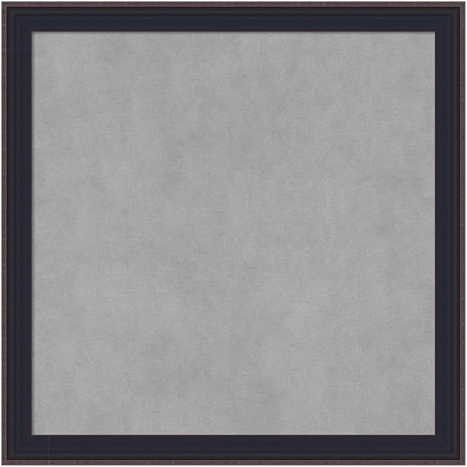 Amanti Art Black Framed Magnetic Board 23x23 Medium Vision Board by AmantiArt