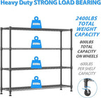 Homdox 4 Tier Heavy Duty Metal Wire Shelving - Image 5