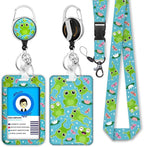 Frog Lanyards for Id Badges, Cute Badge Reel Heavy Duty by Giancomics