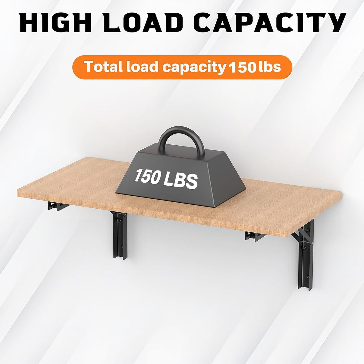 TORACK 16 inch Folding Wall Shelf Brackets, Collapsible Shelf Brackets