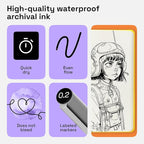 ARTISTRO Set of 9 Fineliner Pens - Image 4