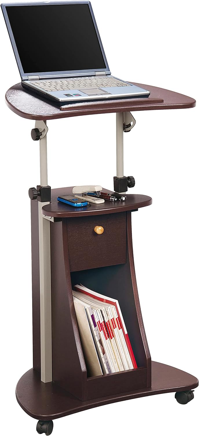 Techni Mobili Sit-to-Stand Rolling Adjustable Storage Medical Laptop Computer...