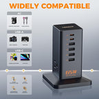 USB Charging Station for Multiple Devices PD 65W, TESSAN 9-in-1 USB C Charger - Image 6