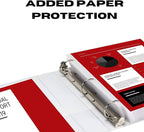 3 Ring Binder, Professional Angle D Ring Vinyl 3 Inch, Presentation Folder - Image 5