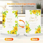 Acrylic Sign Holder 8.5x11, 10 Pack Clear Table Plastic Vertical Clear Double - Image 6