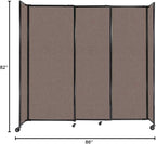 Versare Straightwall Sliding Portable Wall Partition | Freestanding Office - Image 7