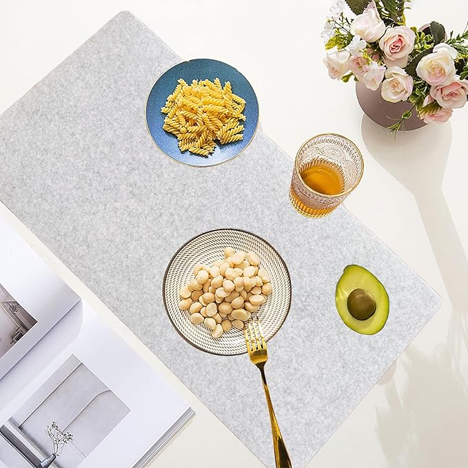 DAWNTREES Felt Desk Pad, Large Keyboard Mat, Wool Desk Mat, Extra Large Felt - Image 5