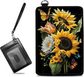 BWEGRHE Small Travel Wallets, Sunflowers Butterfly Slim Minimalist Front Pocket by BWEGRHE