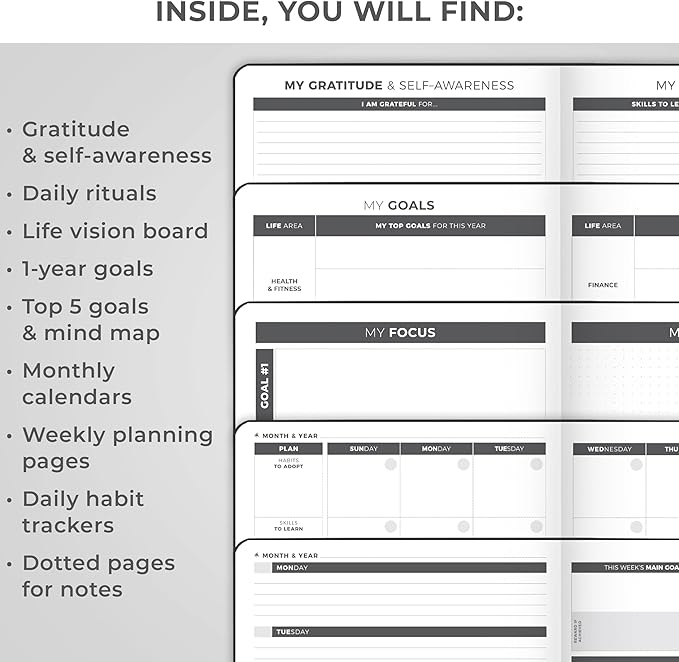 Clever Fox Planner Large – Undated Weekly & Monthly Planner - Image 5