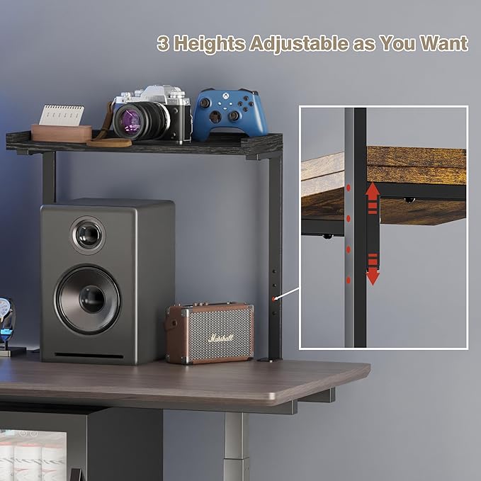 ART-GIFTREE Clamp On Desk Shelf 2-Tier, 16.5 in Wood Shelving Unit - Image 7